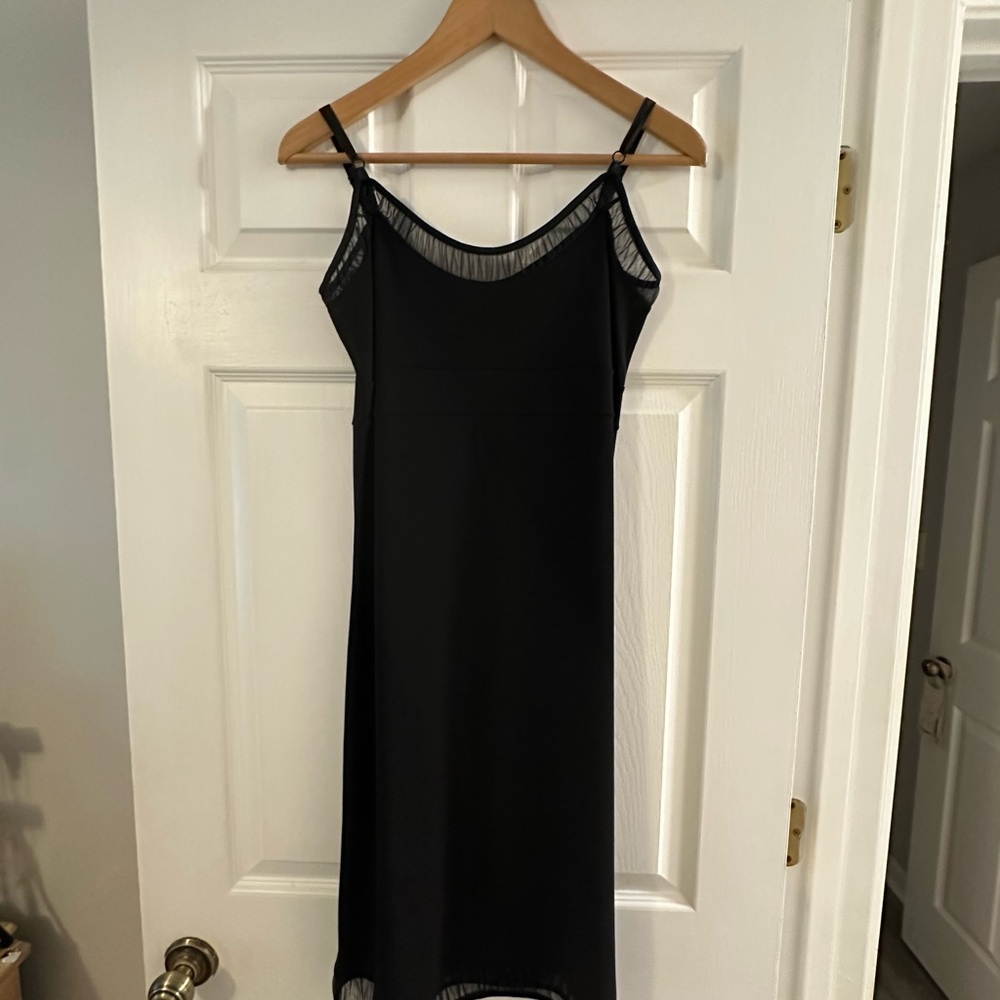 DKNY Black Mesh Detail Dress